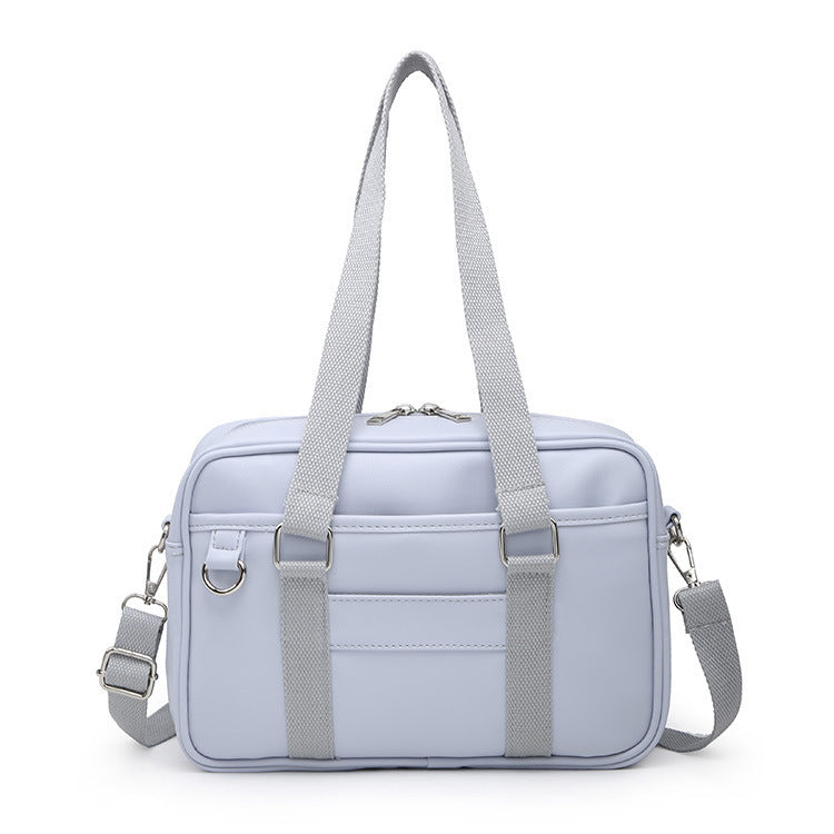 JK handbag uniform shoulder bag Pu women''s bag simple leisure messenger bag