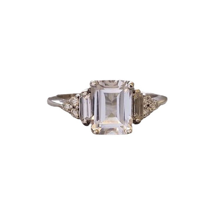925 Silver Diamond Ring For Romantic Women